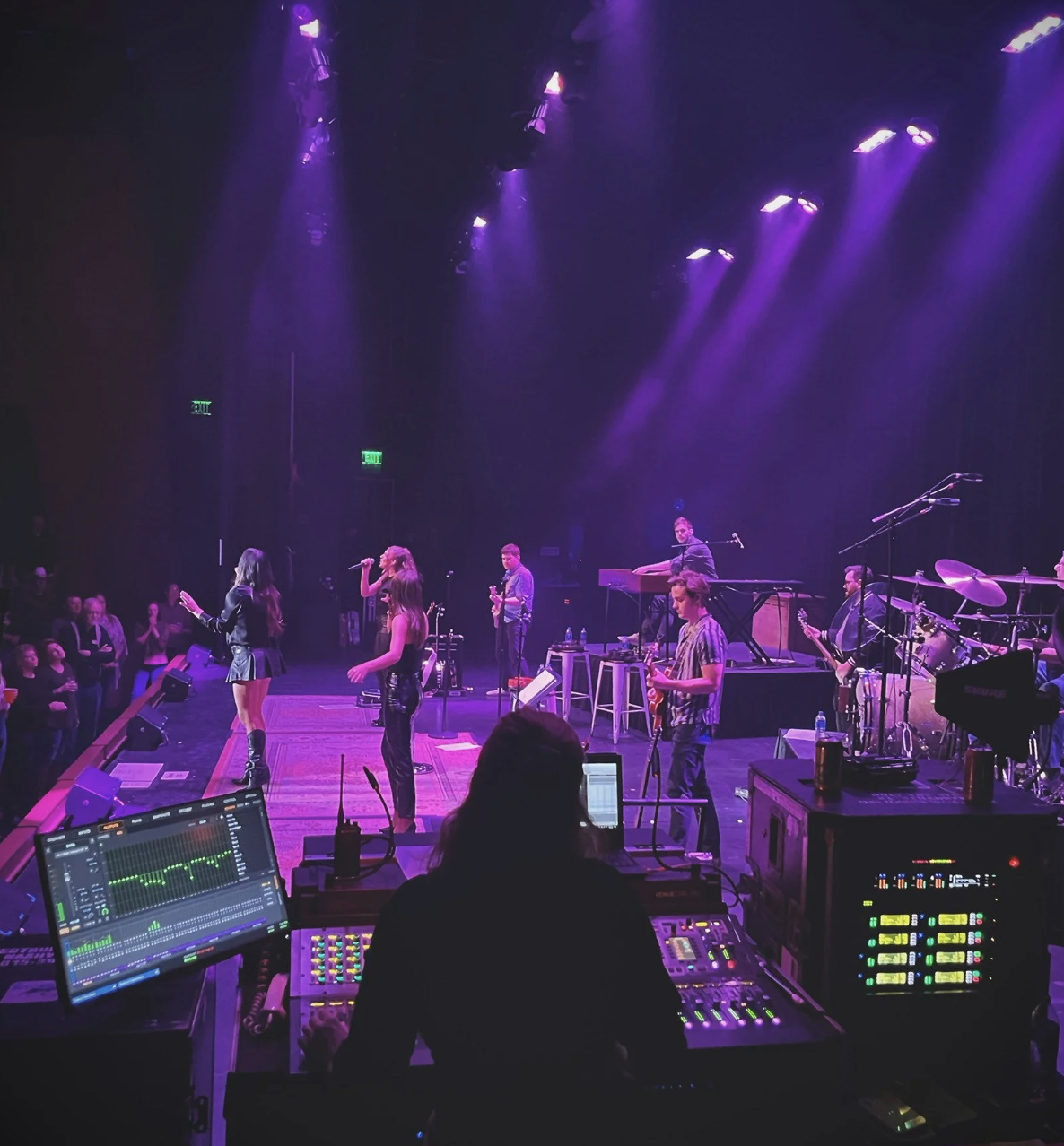 CMC Nashville alum Abigail La Bianca, Freelance audio engineer & production manager, at work